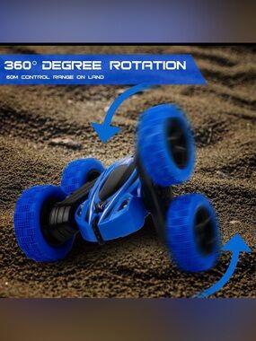Blue 360° Stunt RC Stunt Car, Remote Control Car, 360 degree flip - Kids Toys